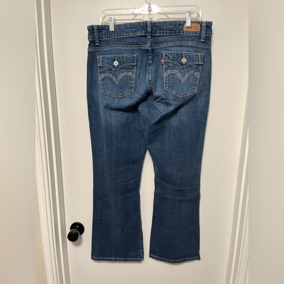 Levis Strauss 529 Curvy Bootcut Jeans High Rise Blue Medium Wash Denim W33 L30 - Picture 4 of 7